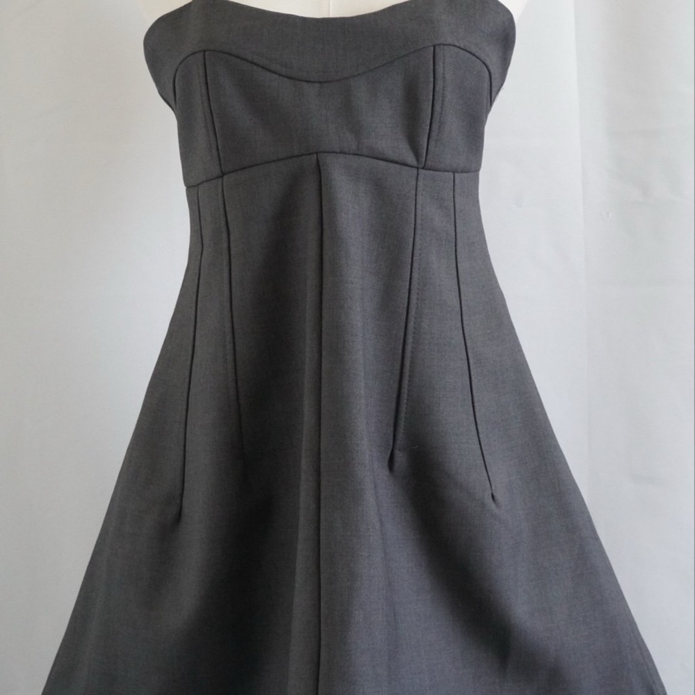 Chic Strapless Gray Dress